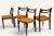 Vintage Teak and Orange Wool Chairs, 1960s, Set of 4 For Sale - Image 4 of 18
