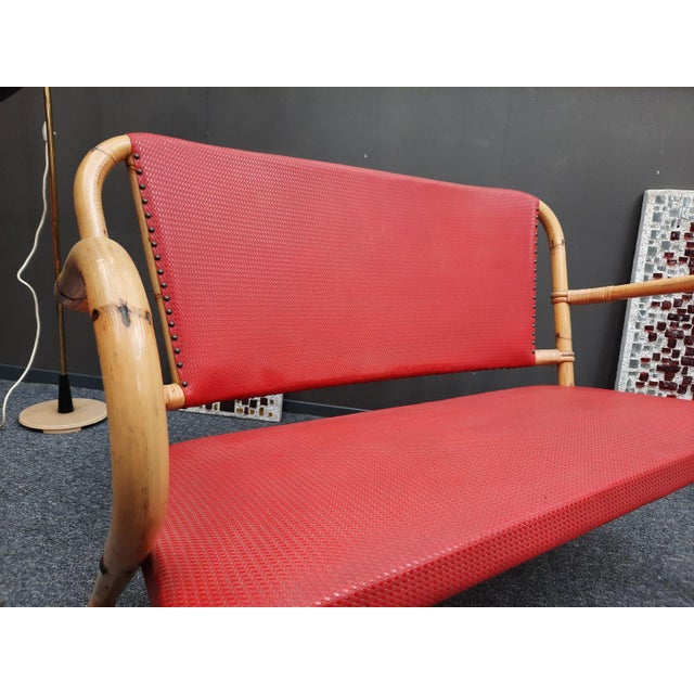 Mid-Century Bamboo Kitchen Bench, 1950s For Sale - Image 9 of 11