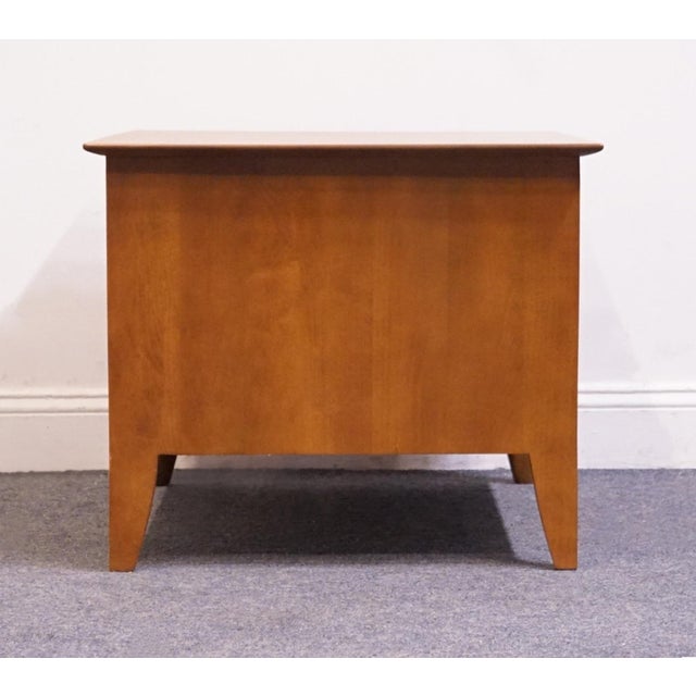 Willett Furniture Solid Hard Rock Maple MCM Mid Century Modern 29" Two Drawer Nightstand For Sale - Image 12 of 12