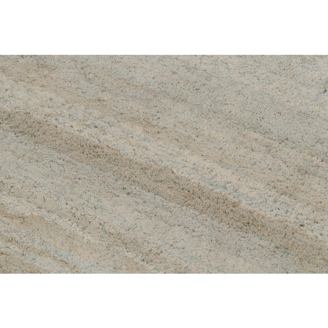 Rug & Kilim Open Field Modern Rug Beige Gray Texture of Color Silk Runner by Rug & Kilim For Sale - Image 4 of 9