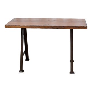 Industrial a-Frame Wood and Metal Standing Desk For Sale