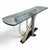 DIA - Design Institute America Modern Kaizo Oto Design Institute America Style Glass Top Console Table For Sale - Image 4 of 7