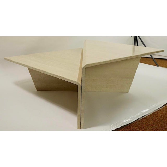 Italian 1970s Italian Travertine Marble Coffee Table by Up & Up For Sale - Image 3 of 12