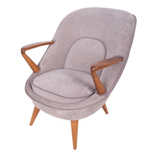 Model 345 Armchair by J. Jędrychowicz & K. Racinowski for Poznan Furniture Factory, 1950s For Sale