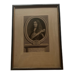 Framed Jacques Marquis De Castelnau Marechal De France Stamped Louvre Print Engraving 1800s
