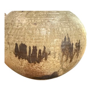 Vivika and Otto Heino Studio Pottery Vase - Large Hand Thrown Stoneware Orb Vase For Sale