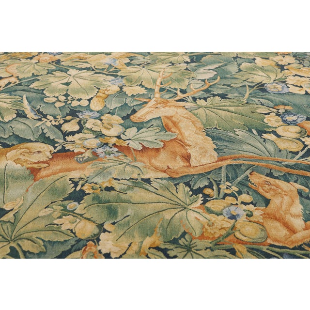 Mid 20th Century Vintage Chinese Aubusson Tapestry, 05'08 X 05'01 For Sale - Image 5 of 10