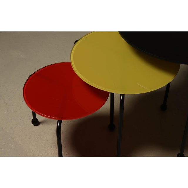 Italian Modern Nesting Tables, 1980s, Set of 3 For Sale - Image 9 of 10