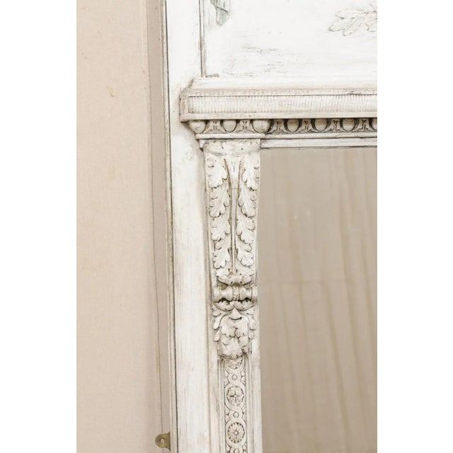 Mid 20th Century French Neoclassical Trumeau Mirror For Sale - Image 9 of 10