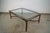 Hollywood Regency 1970’s Hollywood Regency Maitland & Smith Leather & Brass Coffee Table For Sale - Image 3 of 12