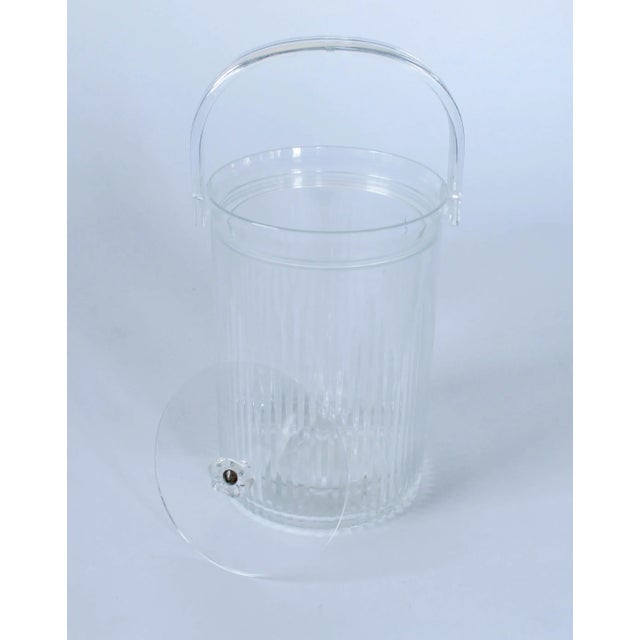 Plastic Mid-Century Acrylic Ice Bucket For Sale - Image 7 of 8