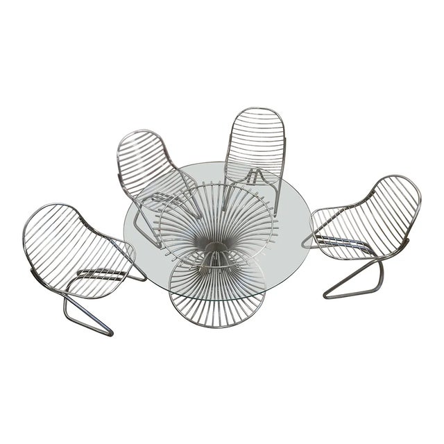 Vintage Dining Table and Chairs, 1950s, Set of 5 For Sale - Image 10 of 10