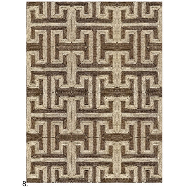 Textile Custom Hand Made Abaca Fibre Rugs Premium Quality 2x2Ft. For Sale - Image 7 of 18