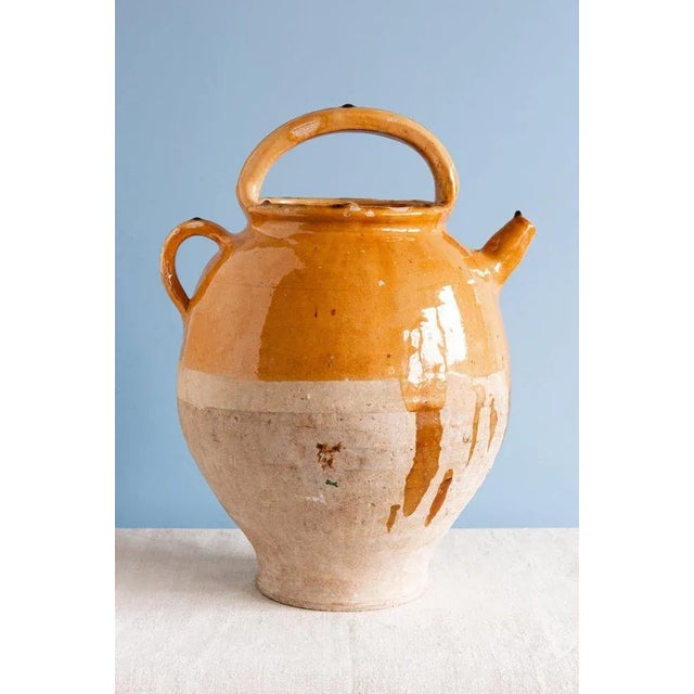Large French Glazed Ochre Jug, 19th Century For Sale - Image 9 of 9