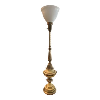 1970s Stiffel Brass Torchiere Floor Lamp For Sale