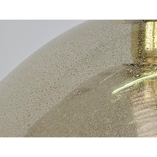 Italian Pendant Light in Pulegoso Glass, 1970s For Sale - Image 9 of 18