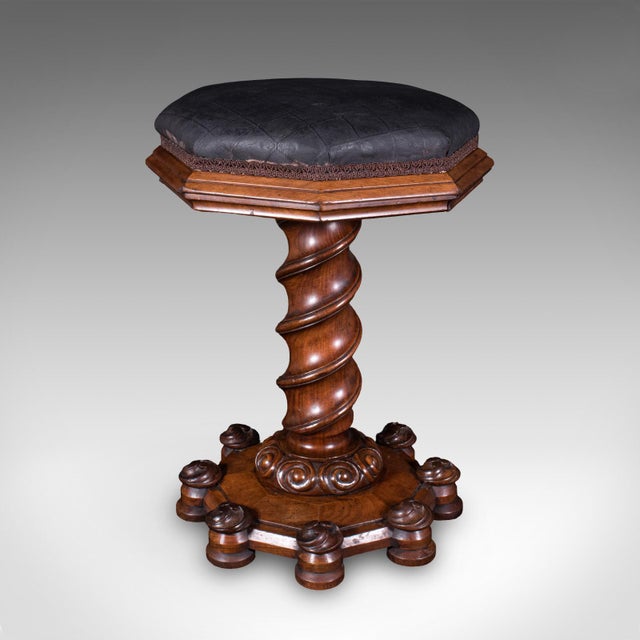Early 19th Century Antique Estate Chapel Organist's Stool, Scottish, Walnut Music Riser, William IV For Sale - Image 5 of 12