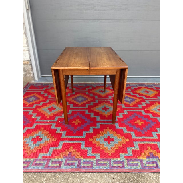 Drexel Parallel 1950s Drexel Parallel Drop-Leaf Dining Table Walnut Mid-Century Modern For Sale - Image 4 of 15