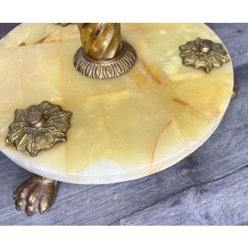 Metal Vintage French Brass and Onyx Coat Stand For Sale - Image 7 of 17