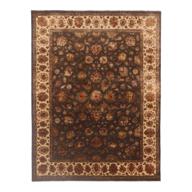 Vintage Indian Agra Rug, 08'11 X 11'08 For Sale