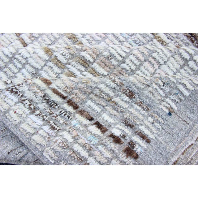 Moroccan Tribal Rug in Ivory and Soft Blue by Keivan Woven Arts 8'8 X 11'7 For Sale - Image 14 of 15