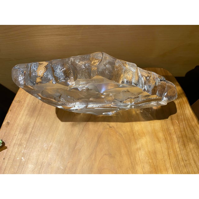 Stunning Mats Jonasson Signed Swedish Art Glass Running Wolf Pair Crystal Sculpture - 10" For Sale - Image 14 of 17