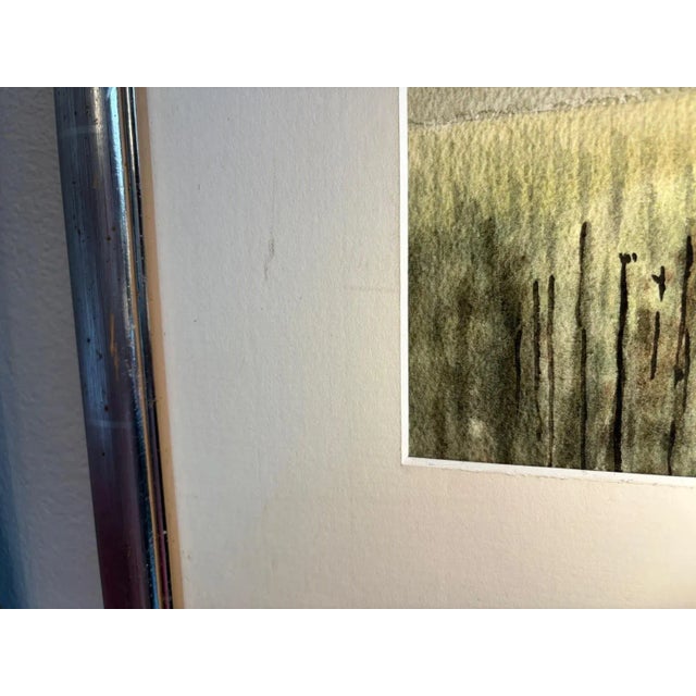 Gold René Zwahlen, On the Vaudoise Cost, Switzerland, Watercolor For Sale - Image 8 of 10