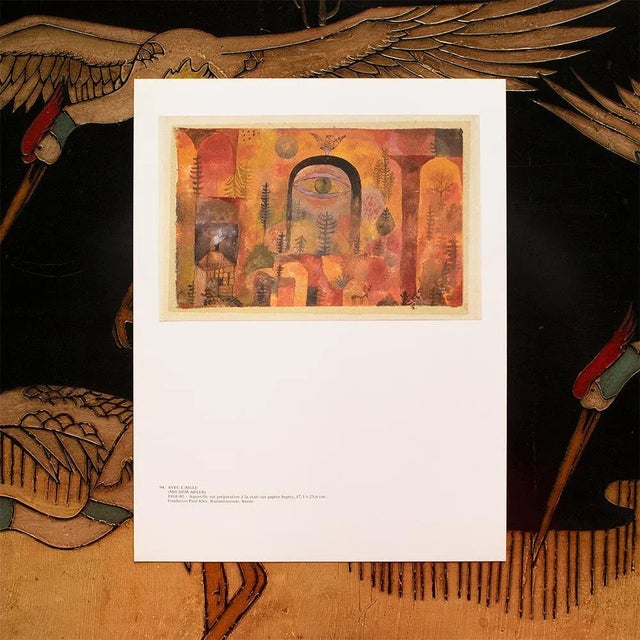 Contemporary 1989 After Paul Klee "With the Eagle", Full-Color Print From France For Sale - Image 3 of 8