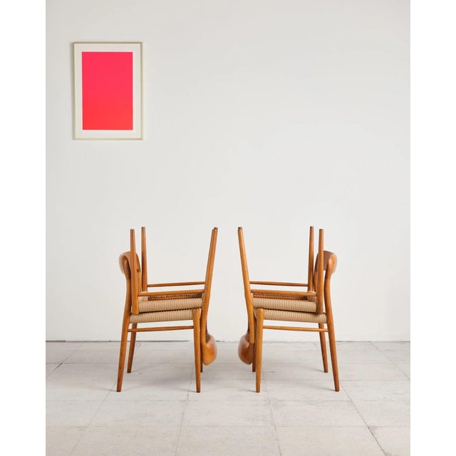 Wood Model 75 Dining Chairs in Oak with Paper Cord Weave by Niels O. Møller for j.l. Møllers, Denmark, 1950s, Set of 4 For Sale - Image 7 of 18