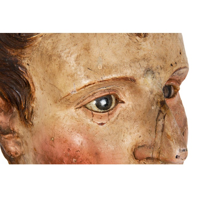 18th Century Italian Polychromed Nearly Life-Size Santos Sculpture For Sale - Image 15 of 18
