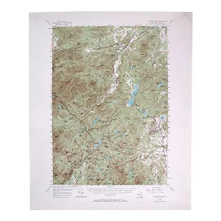 C1955 Elizabethtown, Ny, Topographic Map For Sale
