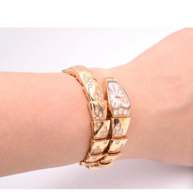 New Bvlgari Tubogas Serpenti Scaglie Ladies Spp26wgd1gd11t Watch With Box +Paper For Sale In New York - Image 6 of 8