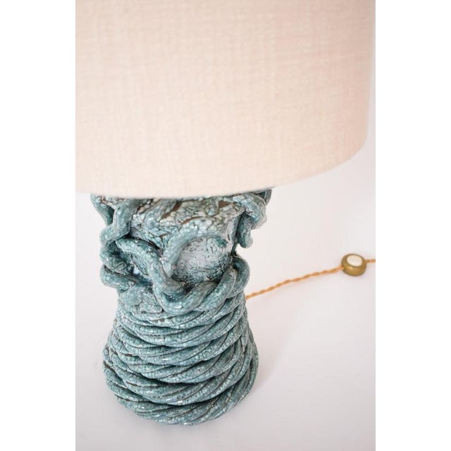 Contemporary Kasaï Ceramic Lamp by Barracuda Interiors For Sale - Image 3 of 5