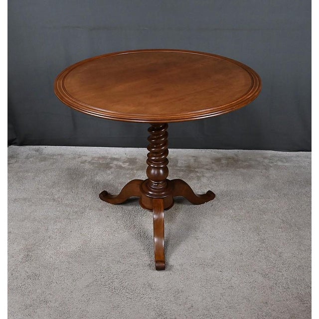 Brown Mid-19th Century Louis Philippe Mahogany Tilting Table For Sale - Image 8 of 17