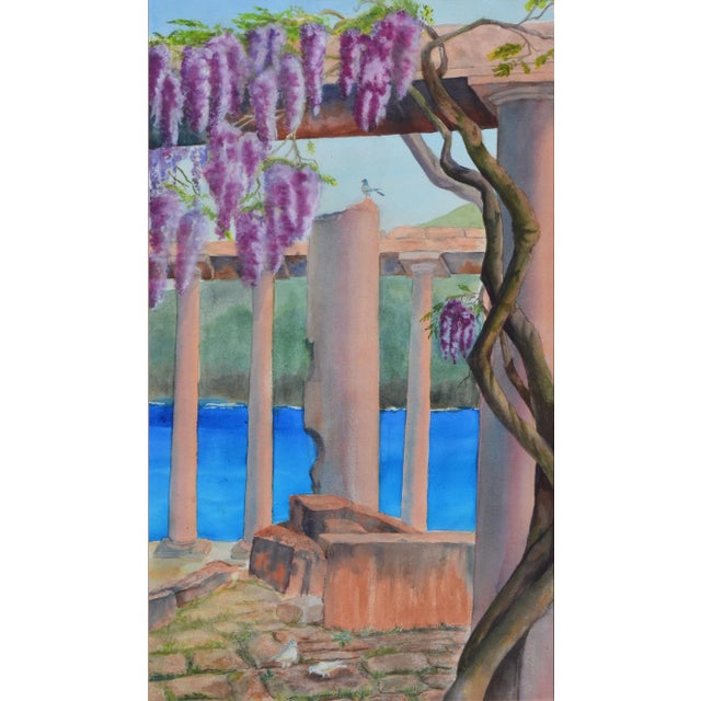 American Large Scale Triptych Watercolor Landscape -- Paradise Cove by Isabel McCauley For Sale - Image 3 of 8