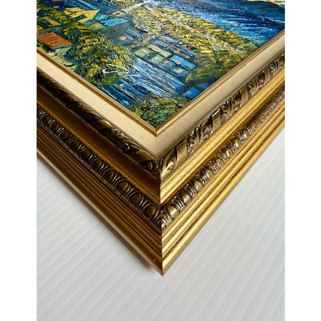 Late 20th Century Oil on Canvas After Van Gogh “The Starry Night” For Sale - Image 11 of 16