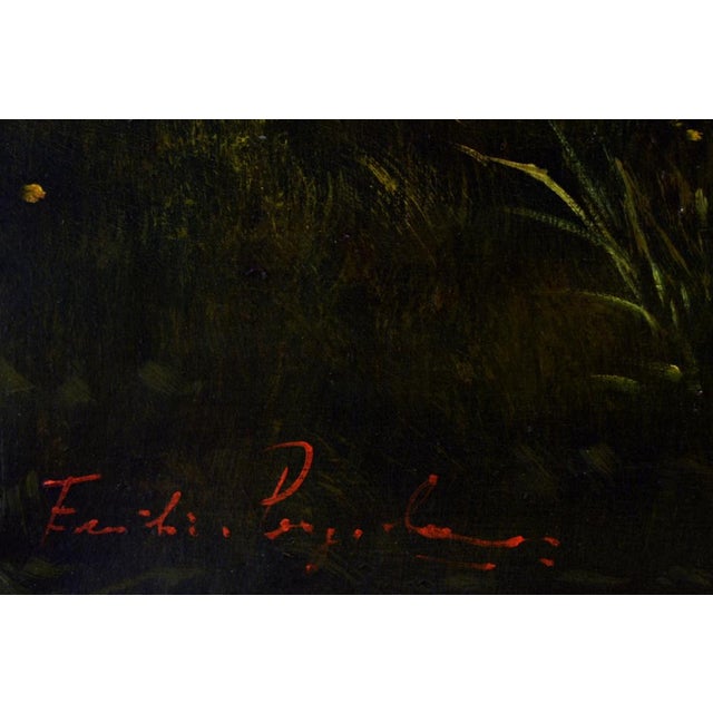 1990s Emilio Pergola, Pastoral Scene with Cows, 1990s, Oil on Canvas For Sale - Image 5 of 8