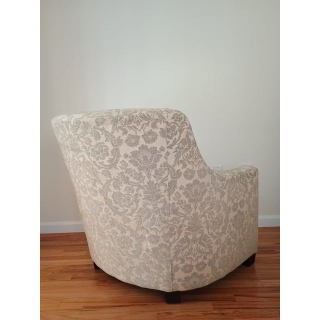 Textile Baker Furniture Company Sloping Arm Club Chair #1 For Sale - Image 7 of 12