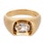 Contemporary Vintage Gia 0.92 Carat Old Mine Cut Diamond 14k Yellow Gold Engagement Ring, Size 9.5 For Sale - Image 3 of 5