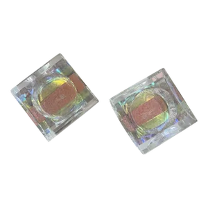 Oleg Cassini Crystal Votive Candle Holders - a Pair