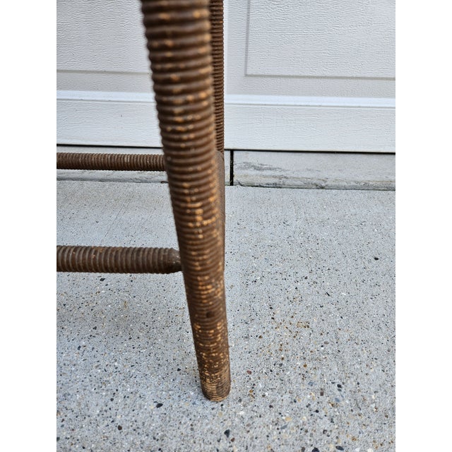 40s Wicker Window Box Planter Spindle Legs For Sale - Image 11 of 13