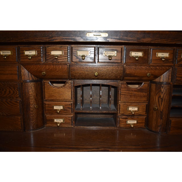Traditional Oak Crest Manufacturing Rolltop Desk Chairish