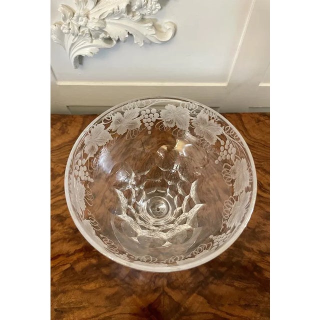 Large Antique Victorian Engraved Glasses, 1860, Set of 4 For Sale - Image 3 of 9