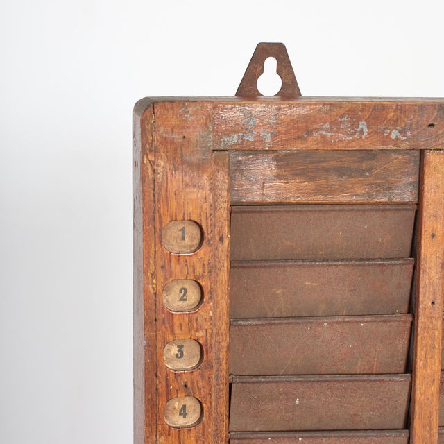 Antique Factory Clocking-In Card Holder, 1890s For Sale - Image 3 of 6
