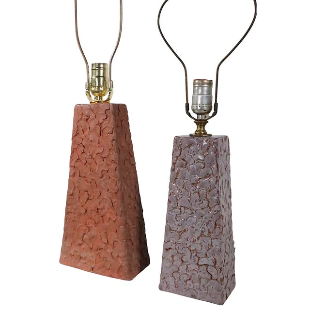 Gray Studio Made Art Pottery Mid Century Table Lamp For Sale - Image 8 of 9