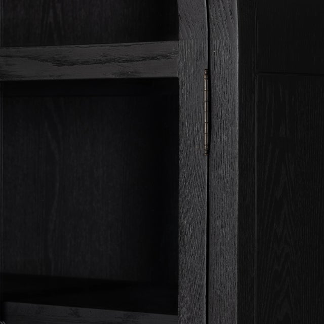 Four Hands Tolle Cabinet, Drifted Matte Black For Sale - Image 4 of 12