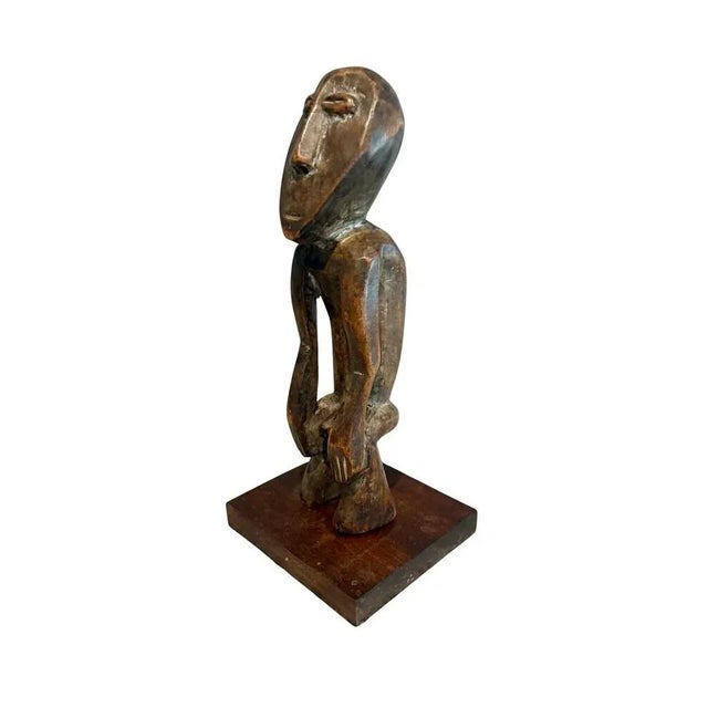 Vintage Hand Carved Wood African Male Lega Figure From the Democratic Republic, 11” For Sale - Image 9 of 10