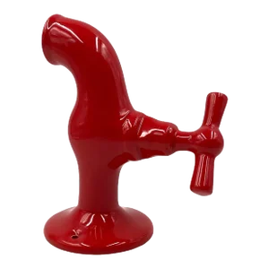 Red Tap Shaped Ceramic, Jc Peiré, France Ca. 1970