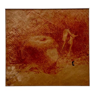 An Exodus From the Garden of Eden Drawn by Granville Redmond (1871-1935) For Sale