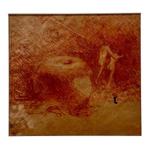 An Exodus From the Garden of Eden Drawn by Granville Redmond (1871-1935)